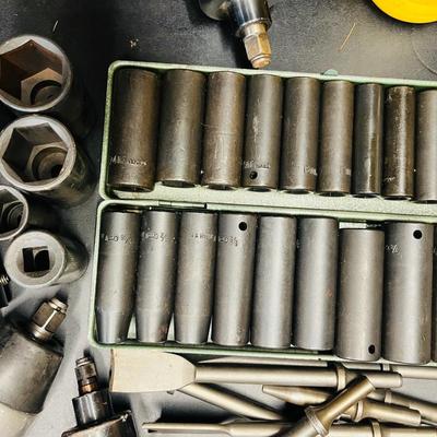 Huge Lot Air Tools/Impact with Sockets