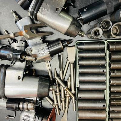 Huge Lot Air Tools/Impact with Sockets