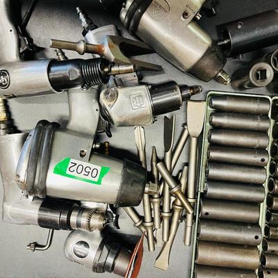 Huge Lot Air Tools/Impact with Sockets