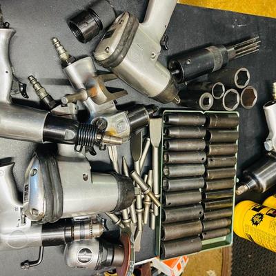 Huge Lot Air Tools/Impact with Sockets