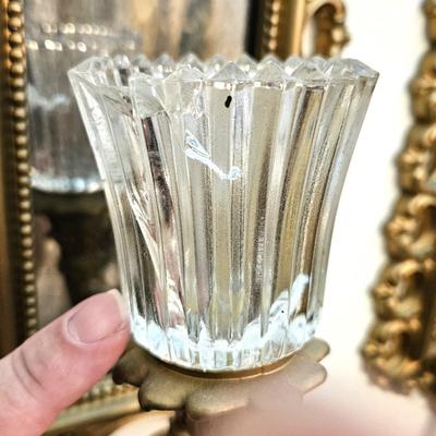 Sale Photo Thumbnail #294: Both in good condition
both glass candleholders need repair