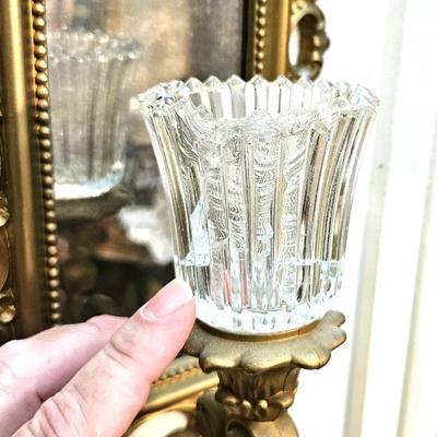 Sale Photo Thumbnail #295: Both in good condition
both glass candleholders need repair