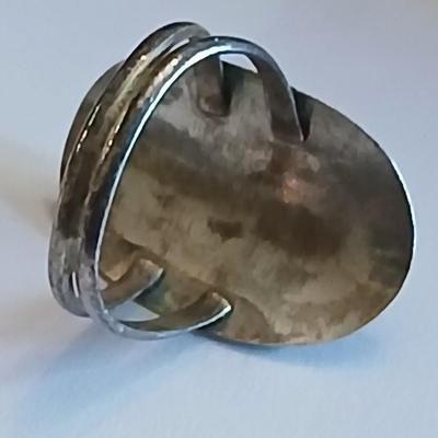 Mexico sterling earrings with vintage turquoise ring size 5.5