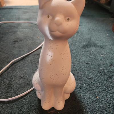 Ceramic Cat Lamp