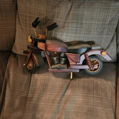 Wooden Motorcycle Decor