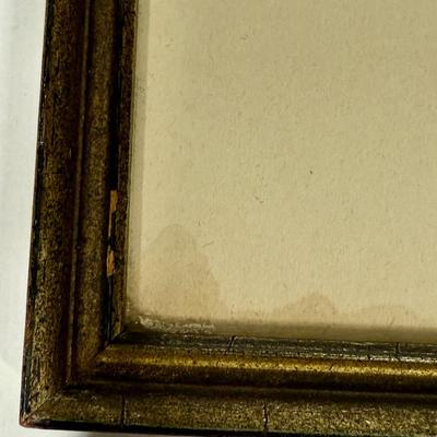 Sale Photo Thumbnail #368: This piece of art came from the estate of Carmen Oyharzabal, a well know resident of San Juan Capistrano, CA who cared for Pastor Paul Martin.  The artwork is In good condition with a personal note written on the back by Pastor Paul Martin to Carmen (pape