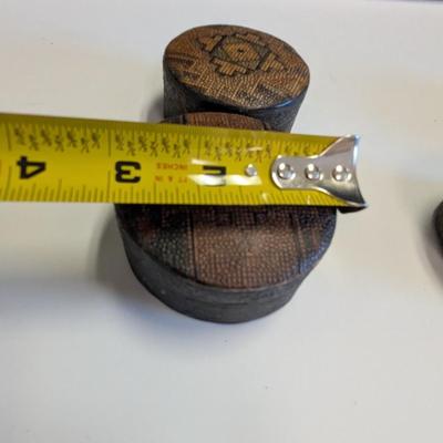 Antique Leather Trinket Jewelry Boxes Textured #1