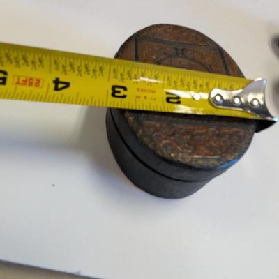 Antique Leather Trinket Jewelry Boxes Textured #1