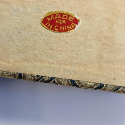 Antique Leather Trinket Jewelry Boxes Textured & Silk Lining #2