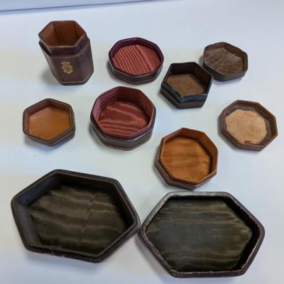 Antique Silk Lined Trinket Boxes A Few Made In Italy #4