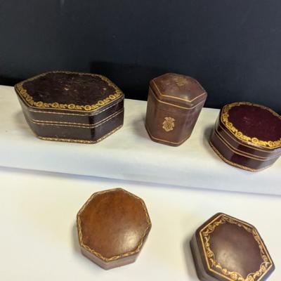 Antique Silk Lined Trinket Boxes A Few Made In Italy #4