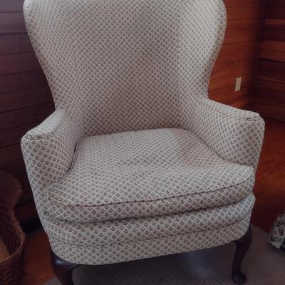 Upholstered Wing Back Chair