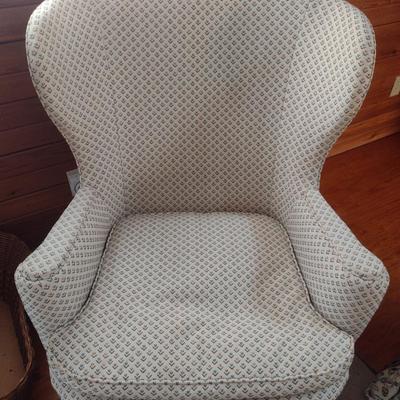 Upholstered Wing Back Chair