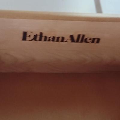 Ethan Allen Lighted Curio Cabinet- Approx 12 3/4" Wide, 11 3/4" Deep, 72 1/4" Tall