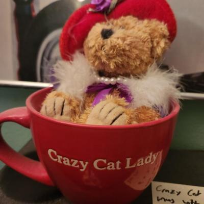 Crazy Cat Lady Mug with Teddy Bear