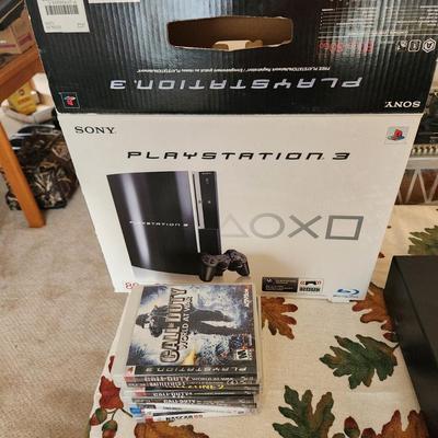 Playstation 3 with Games Call of Duty Black OPS , Battlefield 3, Killzone 2, Nascar 09, Tested