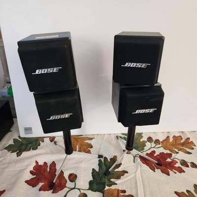 2 - Bose Double Dual Cube Two Speakers Acoustimass Lifestyle Mountable Surround