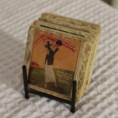 Sale Photo Thumbnail #10: Vintage looking Golf coasters