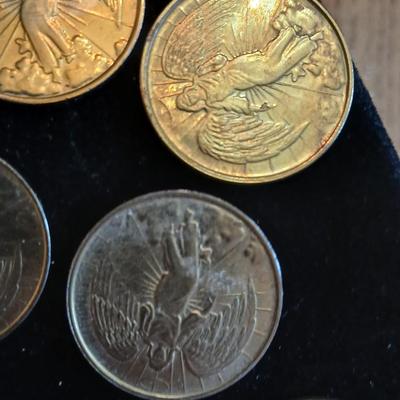 Vintage Guardian Angel tokens - Good luck token - Marine Corps token - Toys for Tots - Tokens to pay it forward