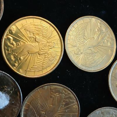 Vintage Guardian Angel tokens - Good luck token - Marine Corps token - Toys for Tots - Tokens to pay it forward