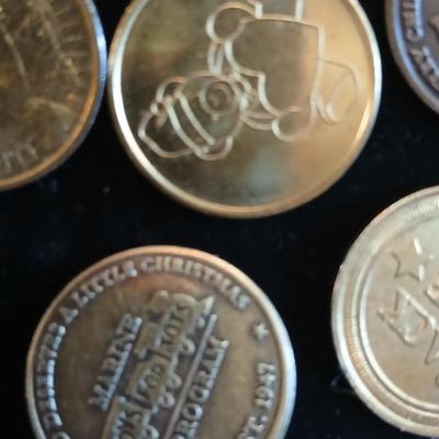 Vintage Guardian Angel tokens - Good luck token - Marine Corps token - Toys for Tots - Tokens to pay it forward
