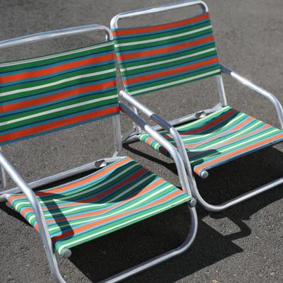 Sale Photo Thumbnail #82: Nice condition vintage beach chairs