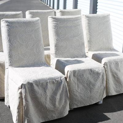 Sale Photo Thumbnail #83: Nice set of 6 dining chairs with covers