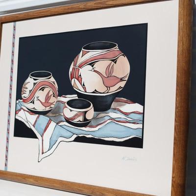 Sale Photo Thumbnail #122: Beautiful piece of framed artwork