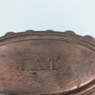 Sale Photo Thumbnail #1821: Hammered Antique Copper Pudding Jelly Baking Molds