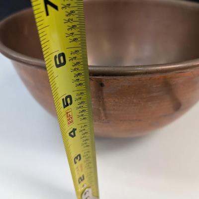 Sale Photo Thumbnail #1850: Antique Copper Mixing Bowl 10" In Diameter