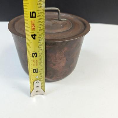 Sale Photo Thumbnail #1860: Antique Brass Ring Mold With Lid