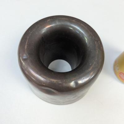 Sale Photo Thumbnail #1858: Antique Brass Ring Mold With Lid
