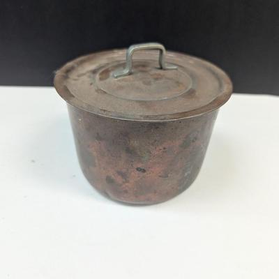 Sale Photo Thumbnail #1854: Antique Brass Ring Mold With Lid