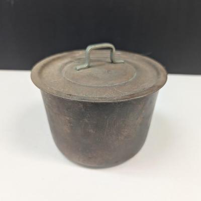Sale Photo Thumbnail #1851: Antique Brass Ring Mold With Lid