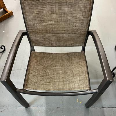 Sale Photo Thumbnail #112: Set of 4 Tropitone Outdoor Sling Chairs.  Powder Coat Aluminum Frames with Outdoor Seating Fabric