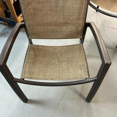 Sale Photo Thumbnail #113: Set of 4 Tropitone Outdoor Sling Chairs.  Powder Coat Aluminum Frames with Outdoor Seating Fabric