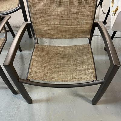 Sale Photo Thumbnail #115: Set of 4 Tropitone Outdoor Sling Chairs.  Powder Coat Aluminum Frames with Outdoor Seating Fabric