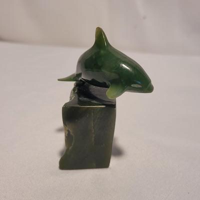 Carved Jade and Fluorite Marine Life Figurines (K-EL)