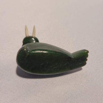 Carved Jade and Fluorite Marine Life Figurines (K-EL)