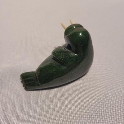 Carved Jade and Fluorite Marine Life Figurines (K-EL)