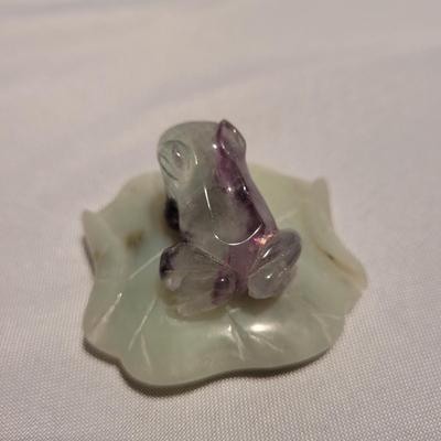 Carved Jade and Fluorite Marine Life Figurines (K-EL)