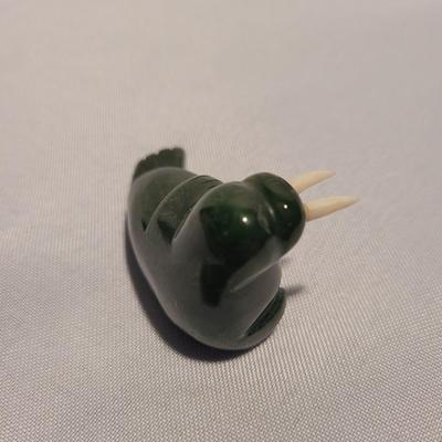 Carved Jade and Fluorite Marine Life Figurines (K-EL)