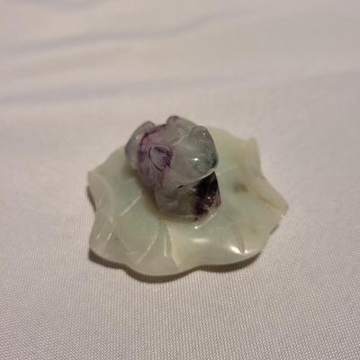 Carved Jade and Fluorite Marine Life Figurines (K-EL)