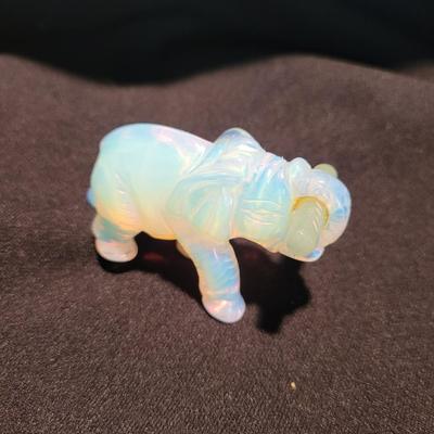 Carved Opalite, Jade, & More Animal Figurines (K-EL)
