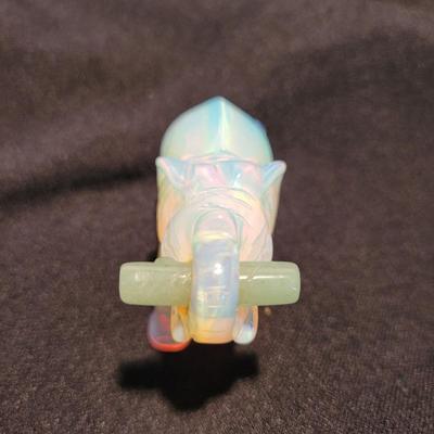 Carved Opalite, Jade, & More Animal Figurines (K-EL)