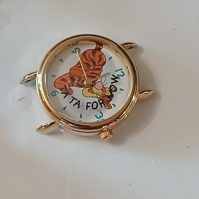 Disney pins - vintage Donald duck figure with whistle beak and a Tigger watch face