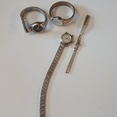 Three women's watches -Caravelle, Milan, Vintage Timex Indiglo