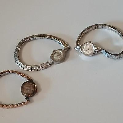 Three vintage watches - Bulova, Elgin, Baylor