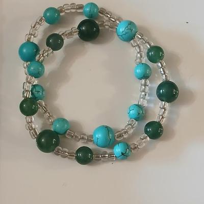 Necklace, earrings, bracelet matching set with a Freeport watch