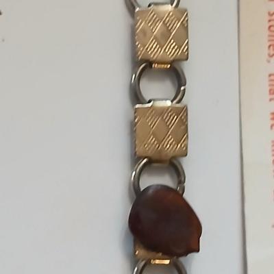 Genuine Apache tear bracelet with another stone bracelet